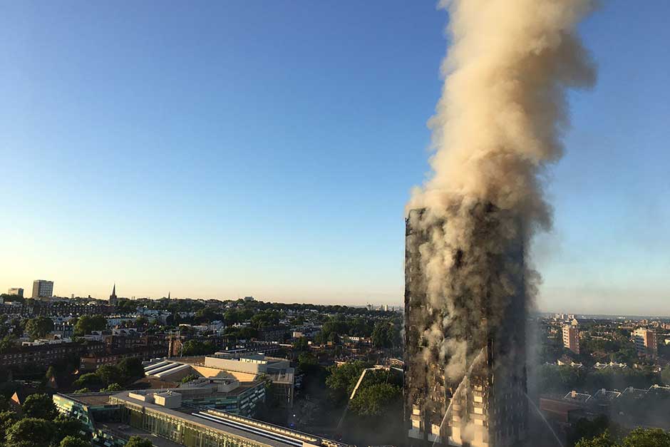 Massive fire engulfs Grenfell Tower