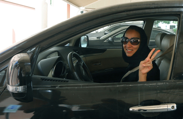 Saudi women drive AFP