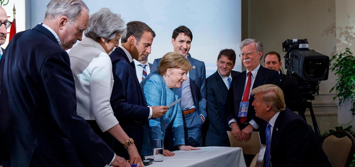 Canada-s-Prime-Minister-Justin-Trudeau-and-G7-leaders-discuss-the-joint-statement-in-Charlevoix